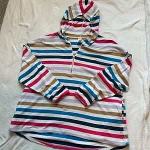 Lane Bryant Multicolor Striped Hoodie
